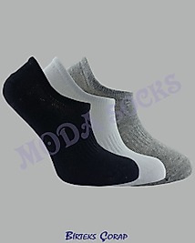 Sneakers 3 çift pamuklu çorap