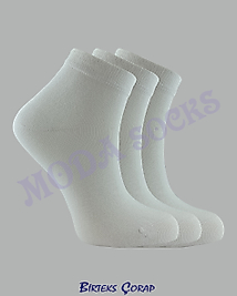 Bambu Patik Çorap  3 Çift Beyaz