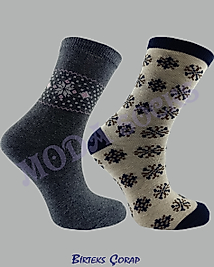 2 Çift Desenli Kadın Soket Çorap