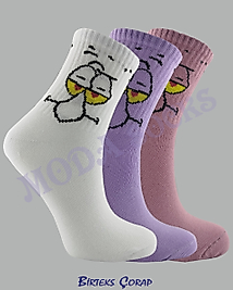 3 Çift Desenli Spor ve Antrenman kolej çorap