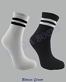 2 Çift Çizgili Spor ve Antrenman kolej çorap