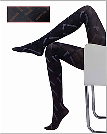 Stella Desenli 40 Den Kilotlu Çorap KESTANE Beden-M