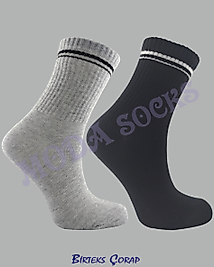 2 Çift Çizgili Spor ve Antrenman kolej çorap