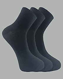 3'Lü dikişsiz penye kokulu kısa basic çorap