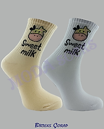 2 Çift Desenli Spor ve Antrenman kolej çorap