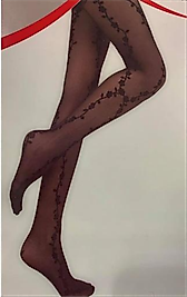 Desenli 15 Den Kilotlu Çorap Siyah M BEDEN