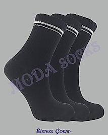 3 Çift Çizgili Spor ve Antrenman kolej çorap