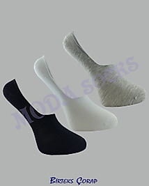 Dikişsiz ve Silikonlu 3 Çift Bambu Babet Çorap