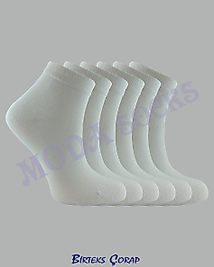 Bambu Patik Çorap  6 Çift Beyaz