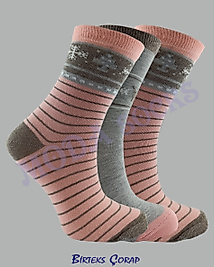 3 Çift Desenli Kadın Soket Çorap