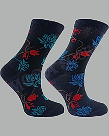 2 Çift Desenli Kadın Soket Çorap