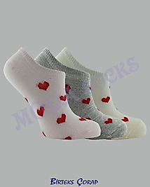 Sneakers 3 çift pamuklu çorap