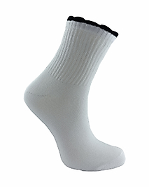 1 Adet Fırfır Desenli Spor ve Antrenman kolej çorap beyaz