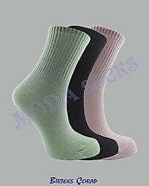 3 Çift Düz Spor ve Antrenman kolej çorap