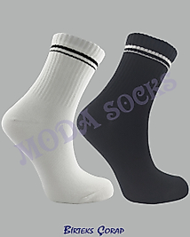 3 Çift Çizgili Spor ve Antrenman kolej çorap