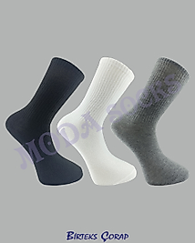 3'lü Spor Antrenman Tenis Çorap