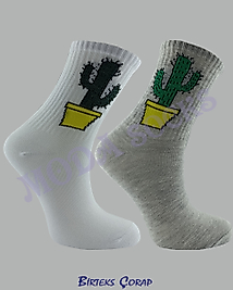 2 Çift Desenli Spor ve Antrenman kolej çorap