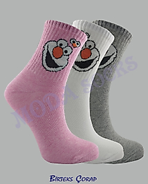 3 Çift Desenli Spor ve Antrenman kolej çorap