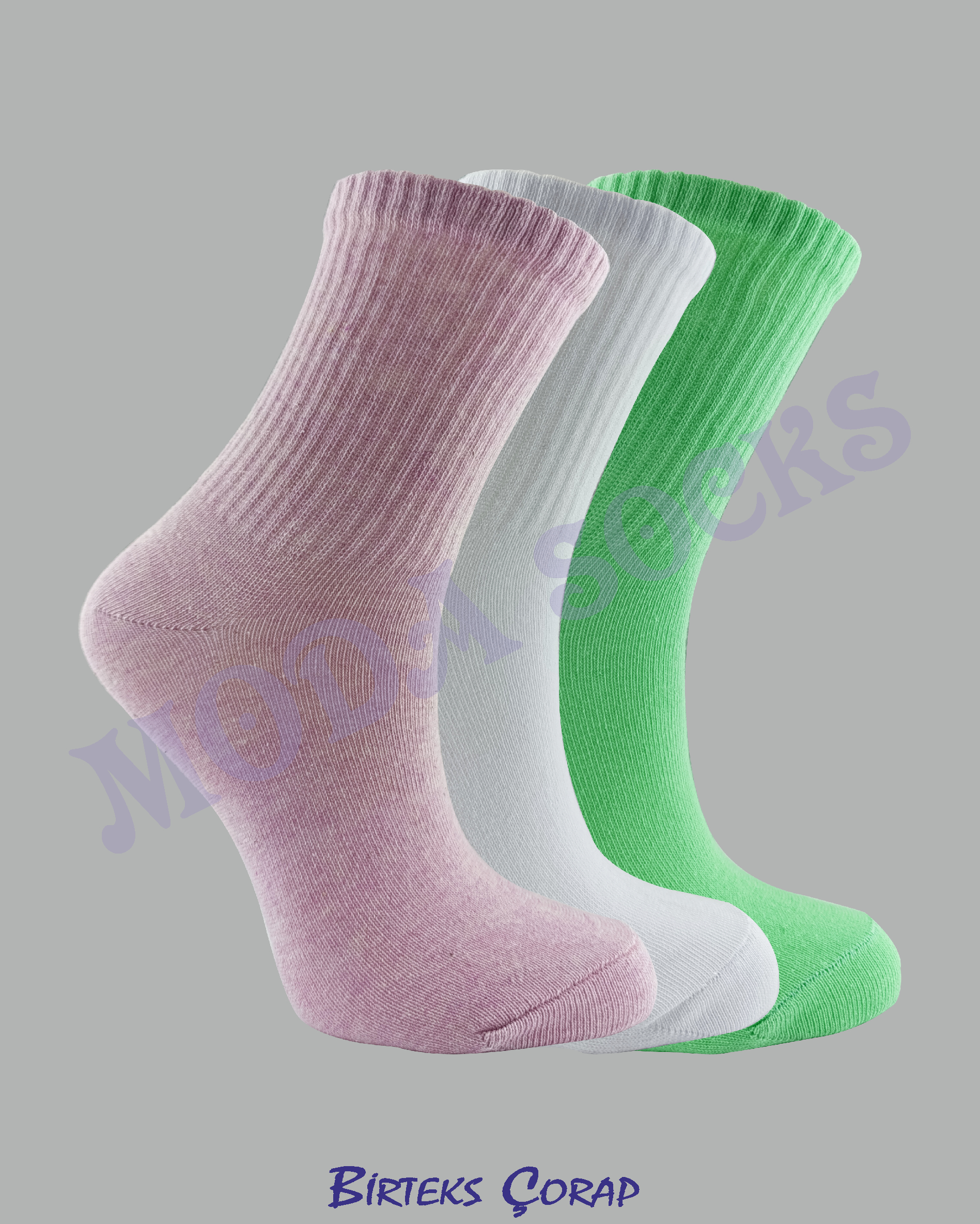 3 Çift Düz Spor ve Antrenman kolej çorap