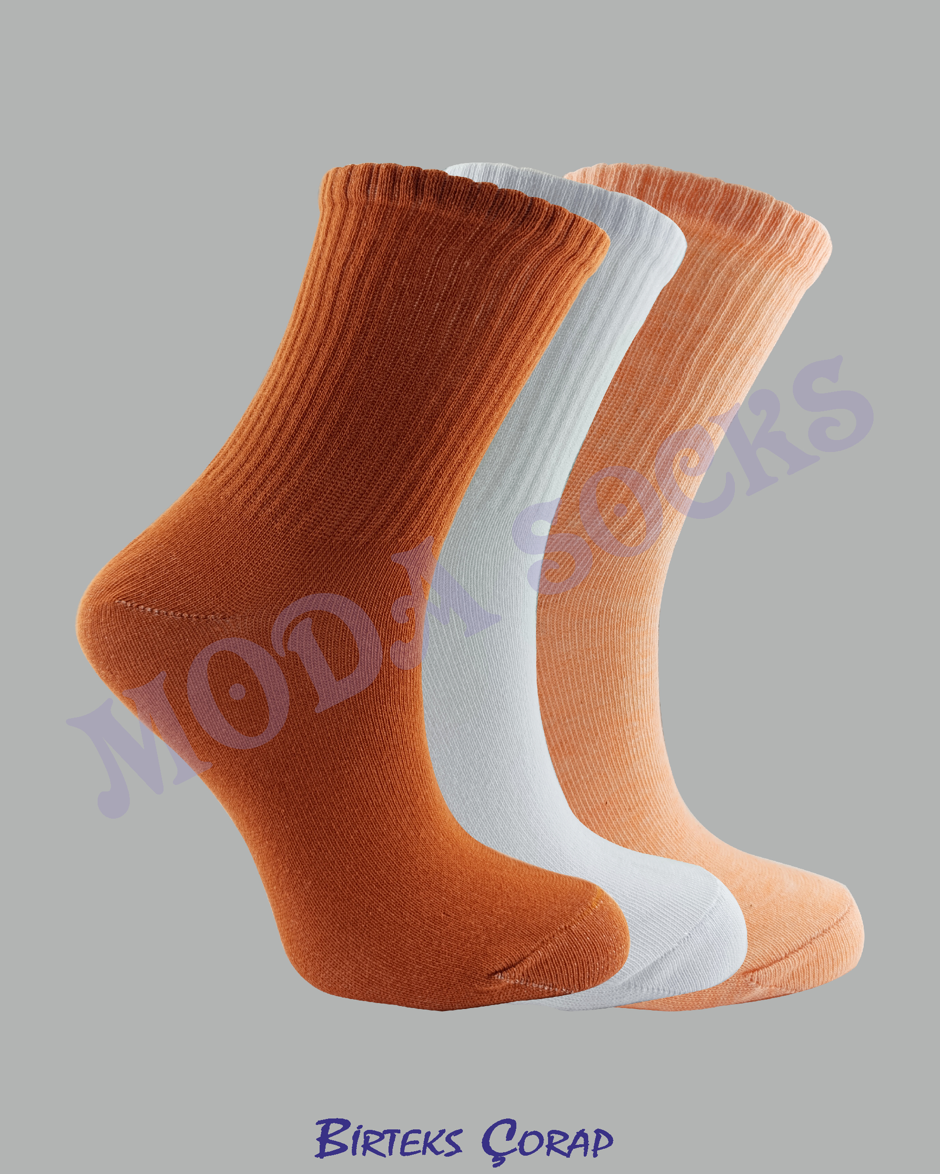 3 Çift Düz Spor ve Antrenman kolej çorap
