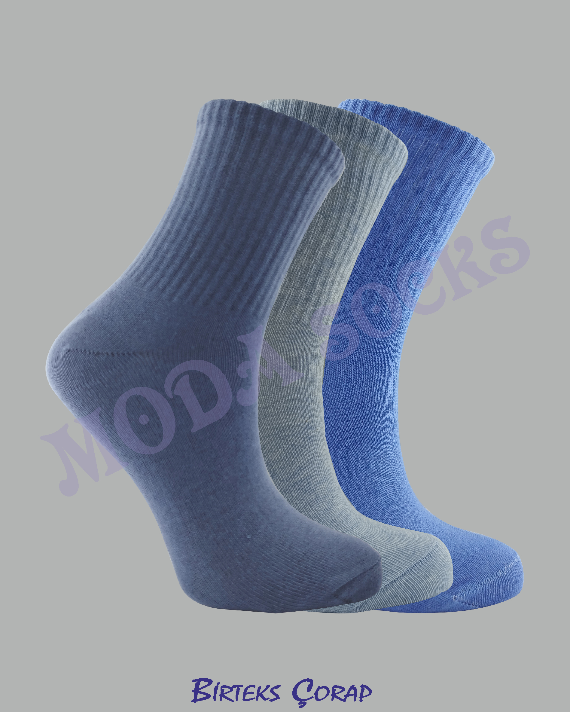3 Çift Düz Spor ve Antrenman kolej çorap