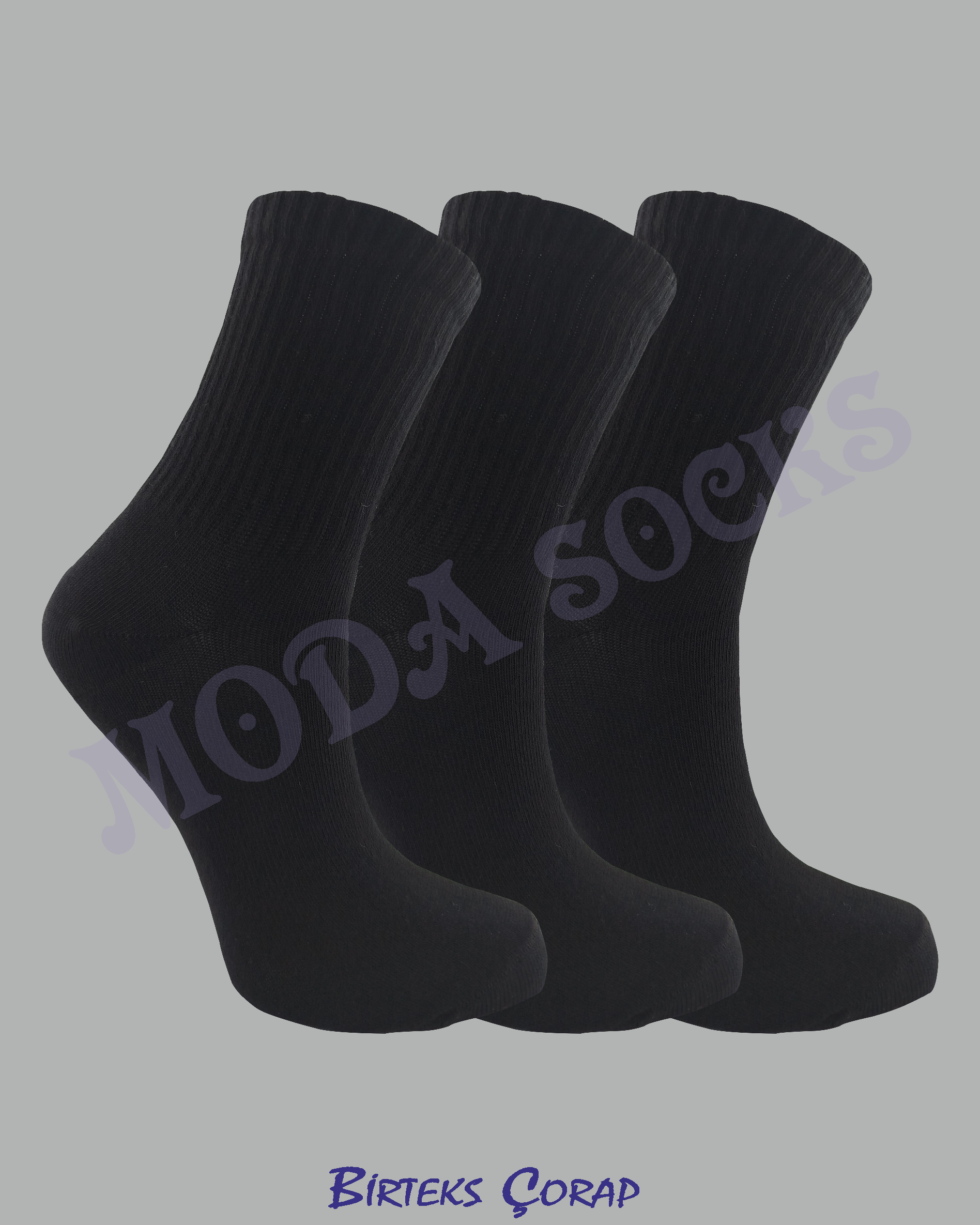3 Çift Düz Spor ve Antrenman kolej çorap