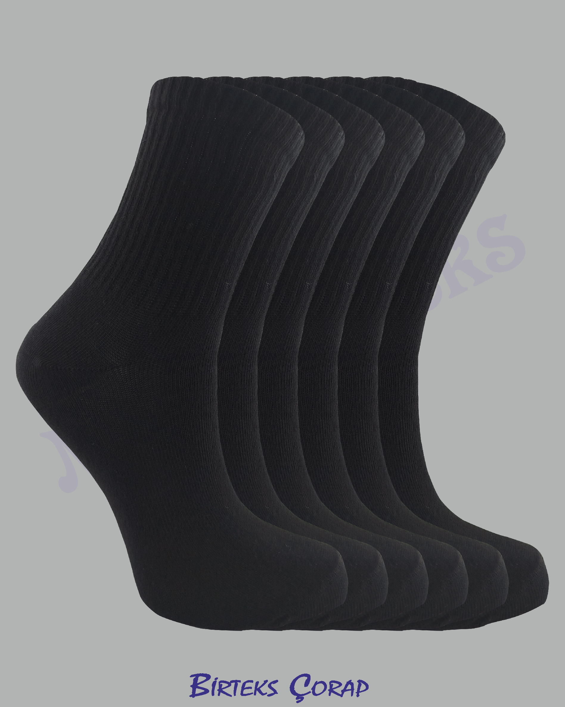 6 Çift Çizgili Spor ve Antrenman kolej çorap