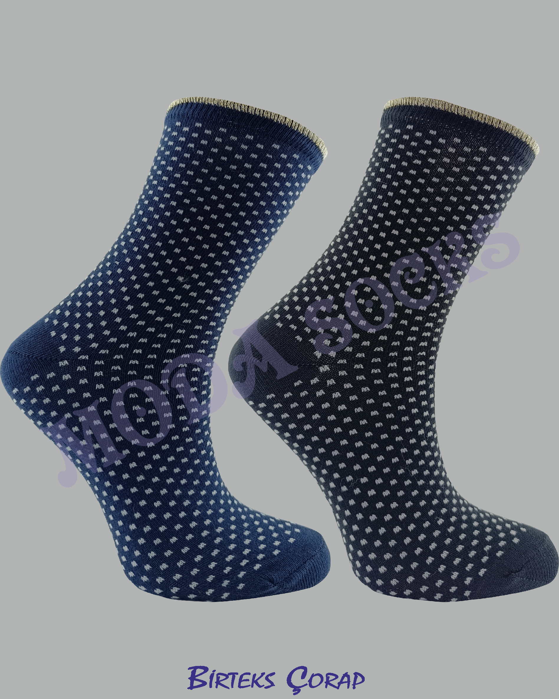 2 Çift Desenli Kadın Soket Çorap