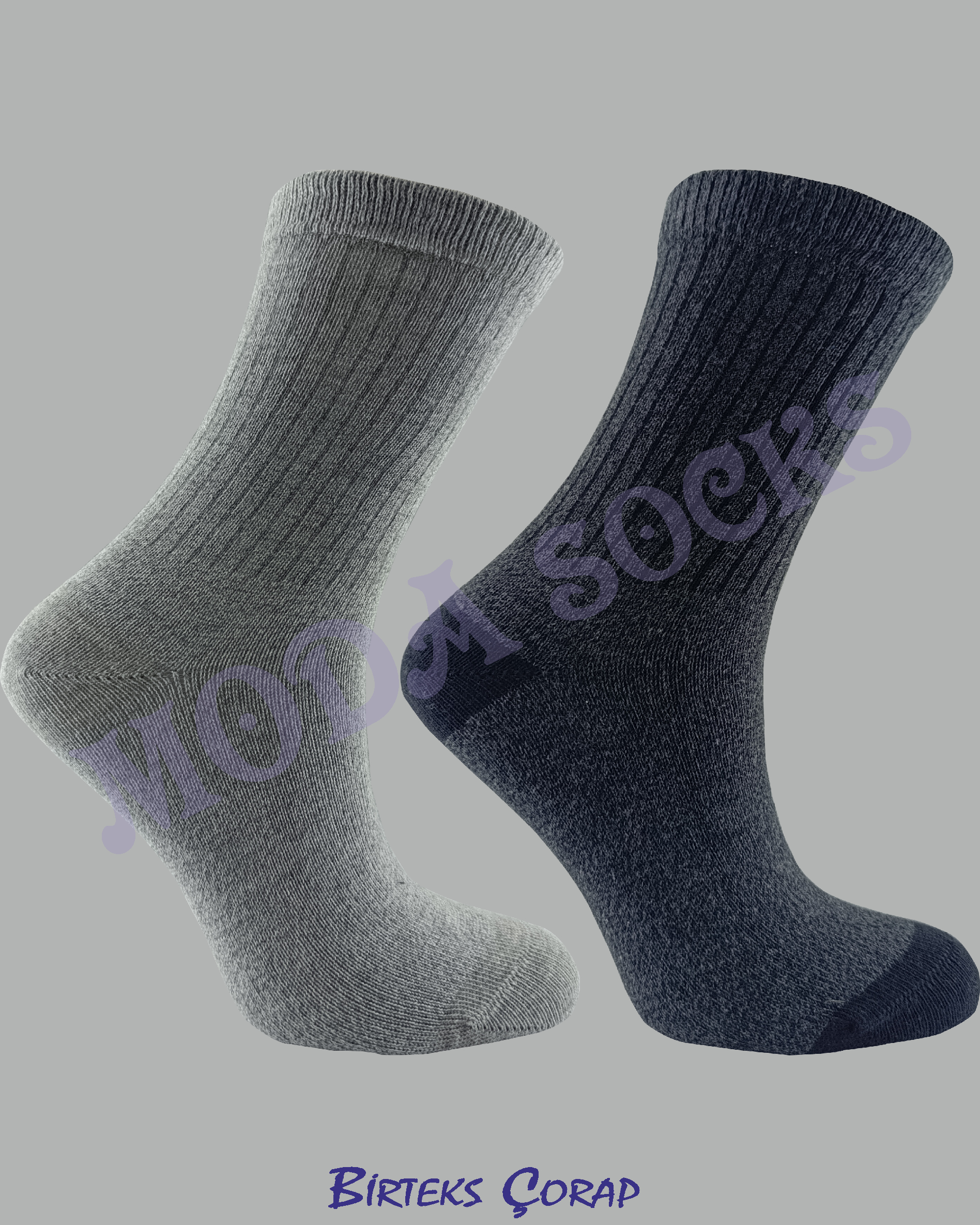 2 Çift Desenli Kadın Soket Çorap