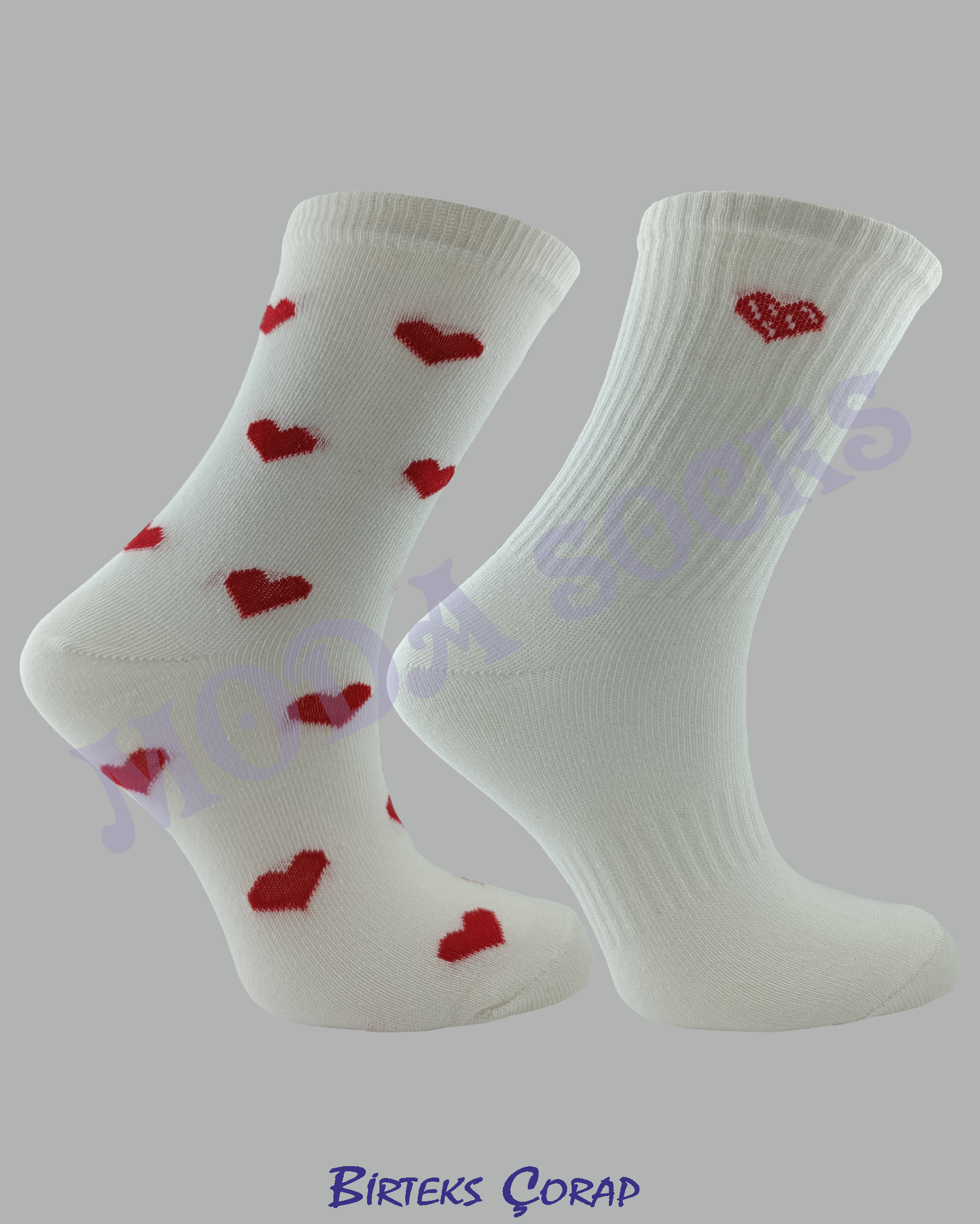 2 Çift Desenli Kadın Soket Çorap