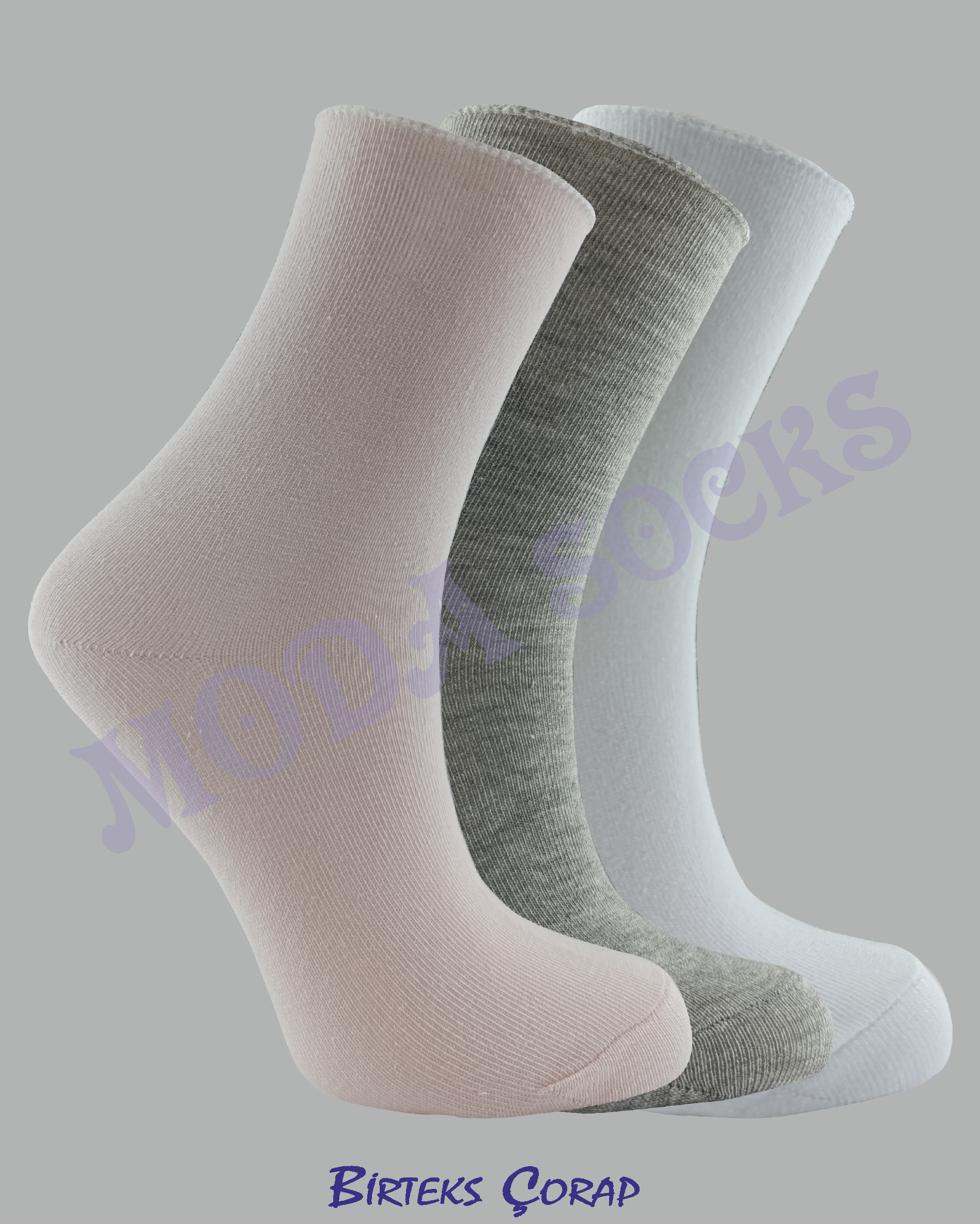 Lastiksiz 3 Çift Çorap