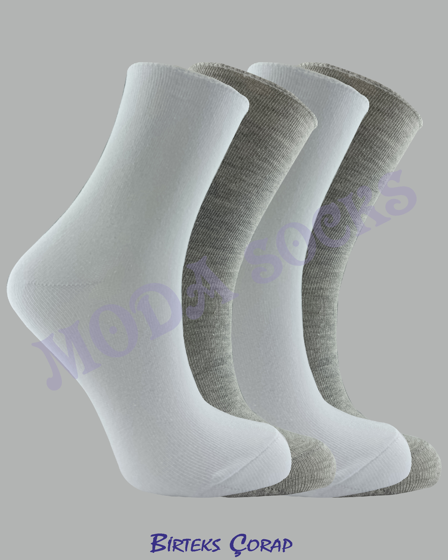 Lastiksiz 4 Çift Çorap