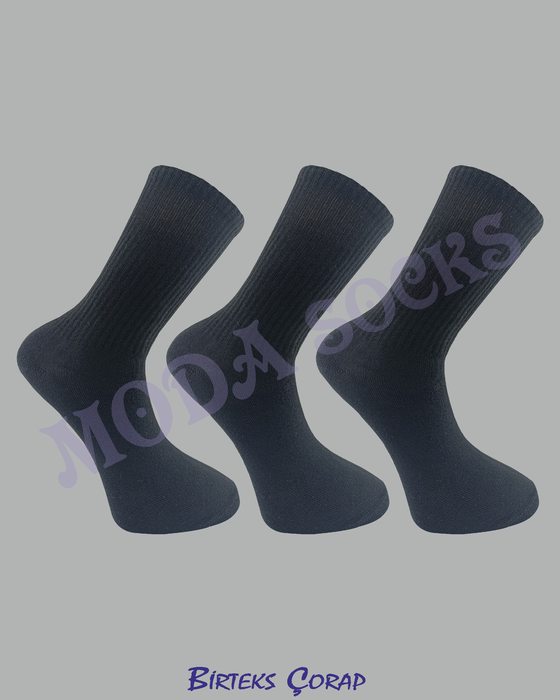 3'lü Spor Antrenman Tenis Çorap