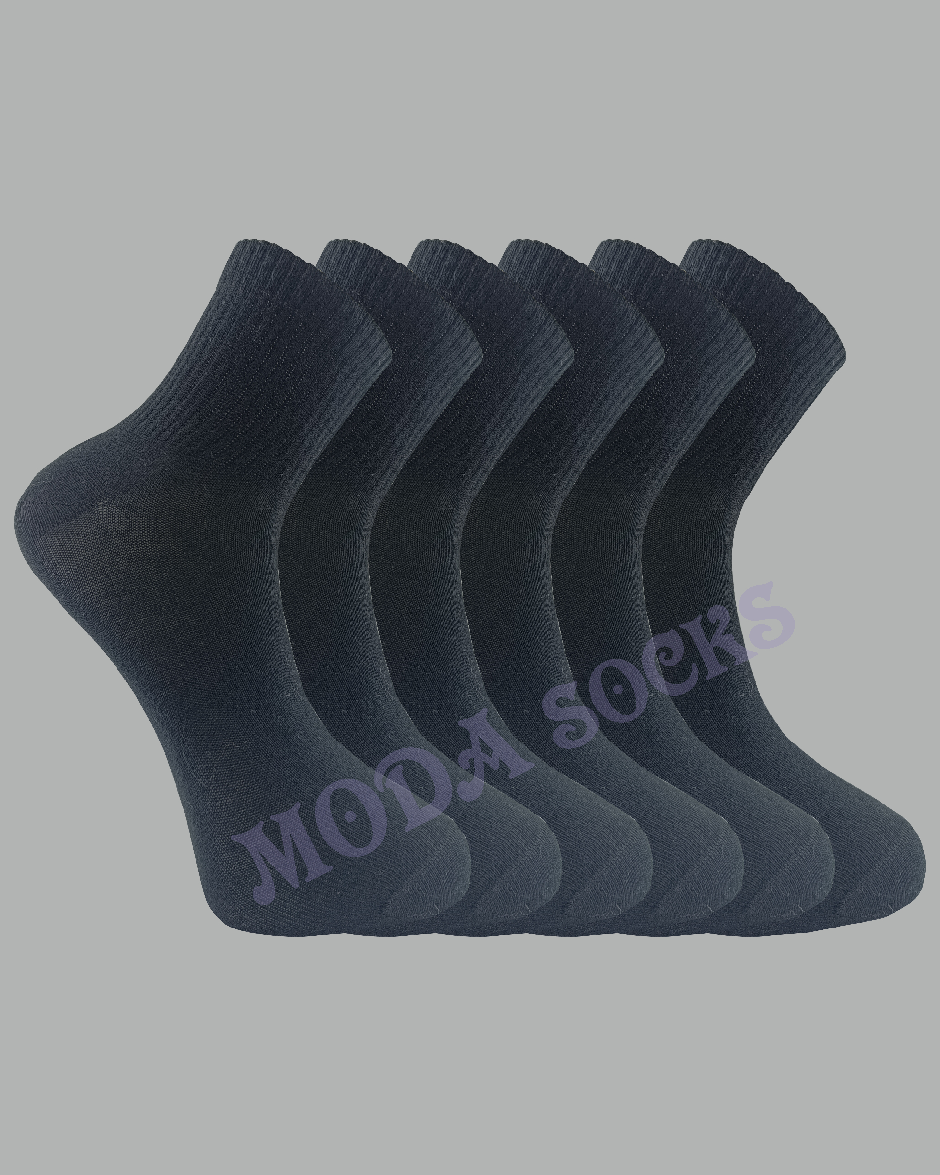 6'lI dikişsiz penye kokulu kısa basic çorap