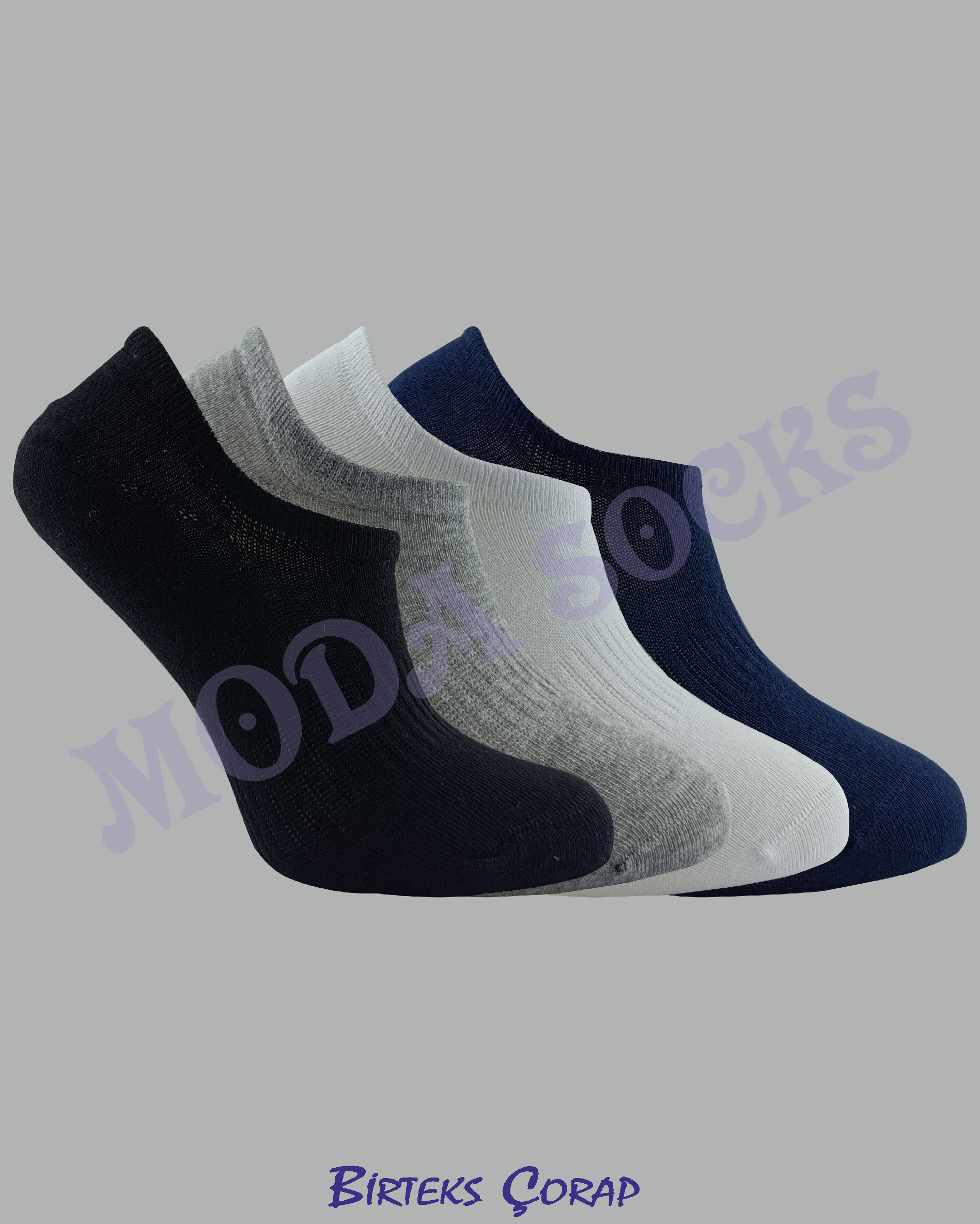 Sneakers 4 çift pamuklu çorap