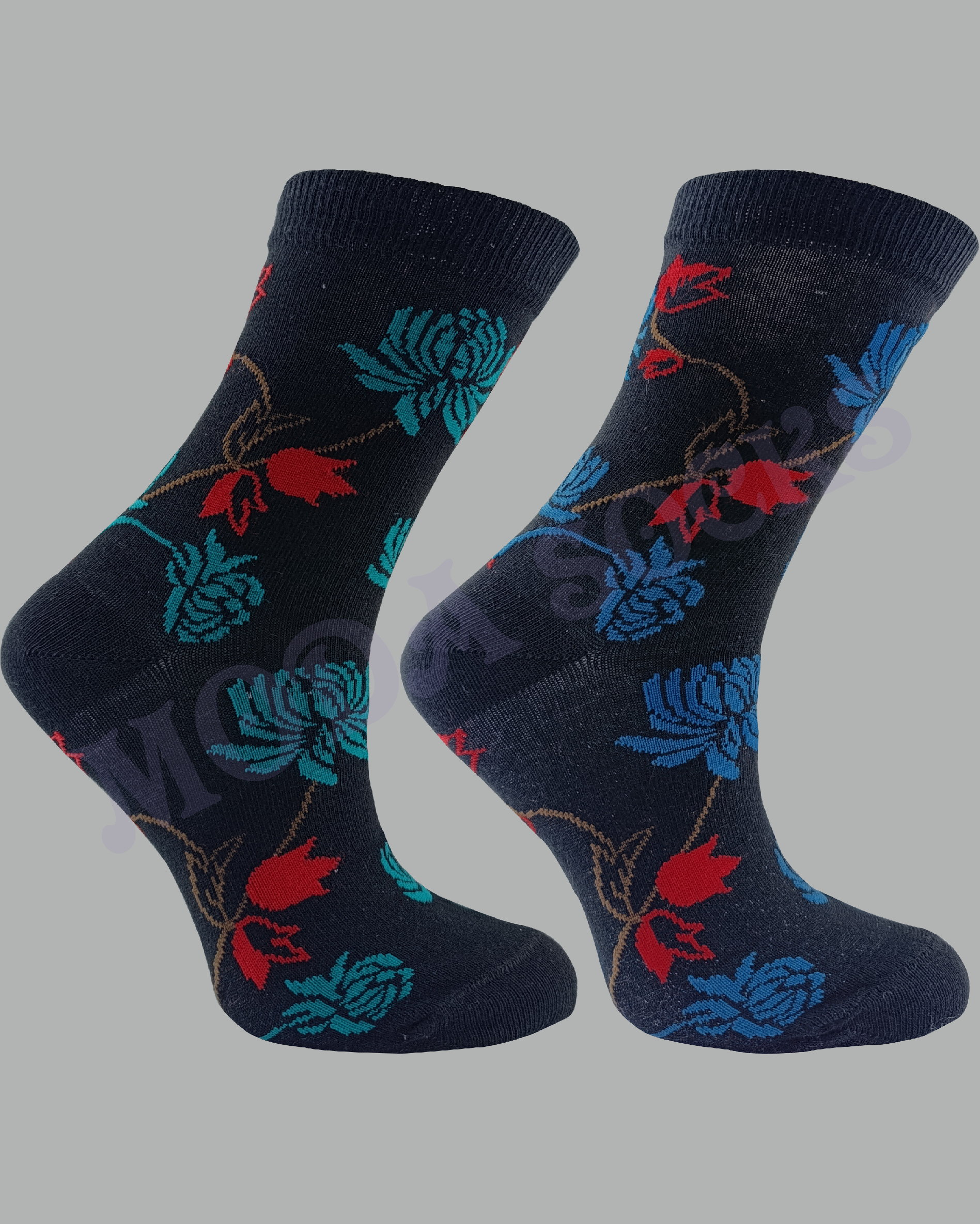 2 Çift Desenli Kadın Soket Çorap