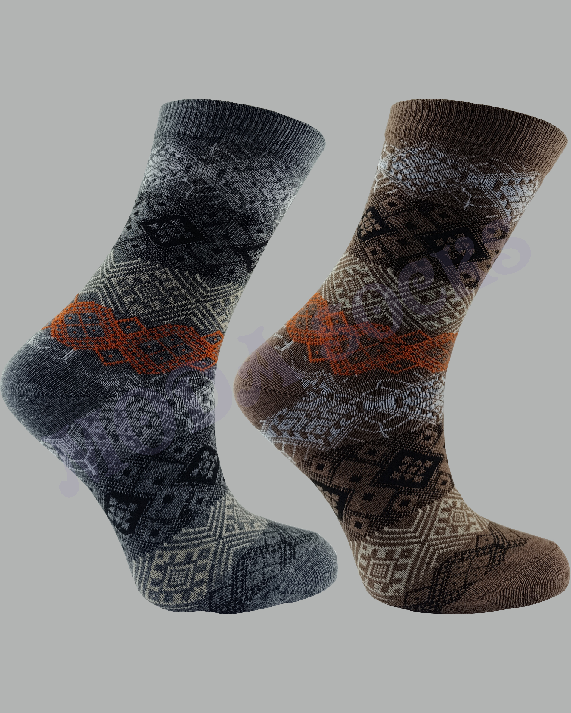 2 Çift Desenli Kadın Soket Çorap