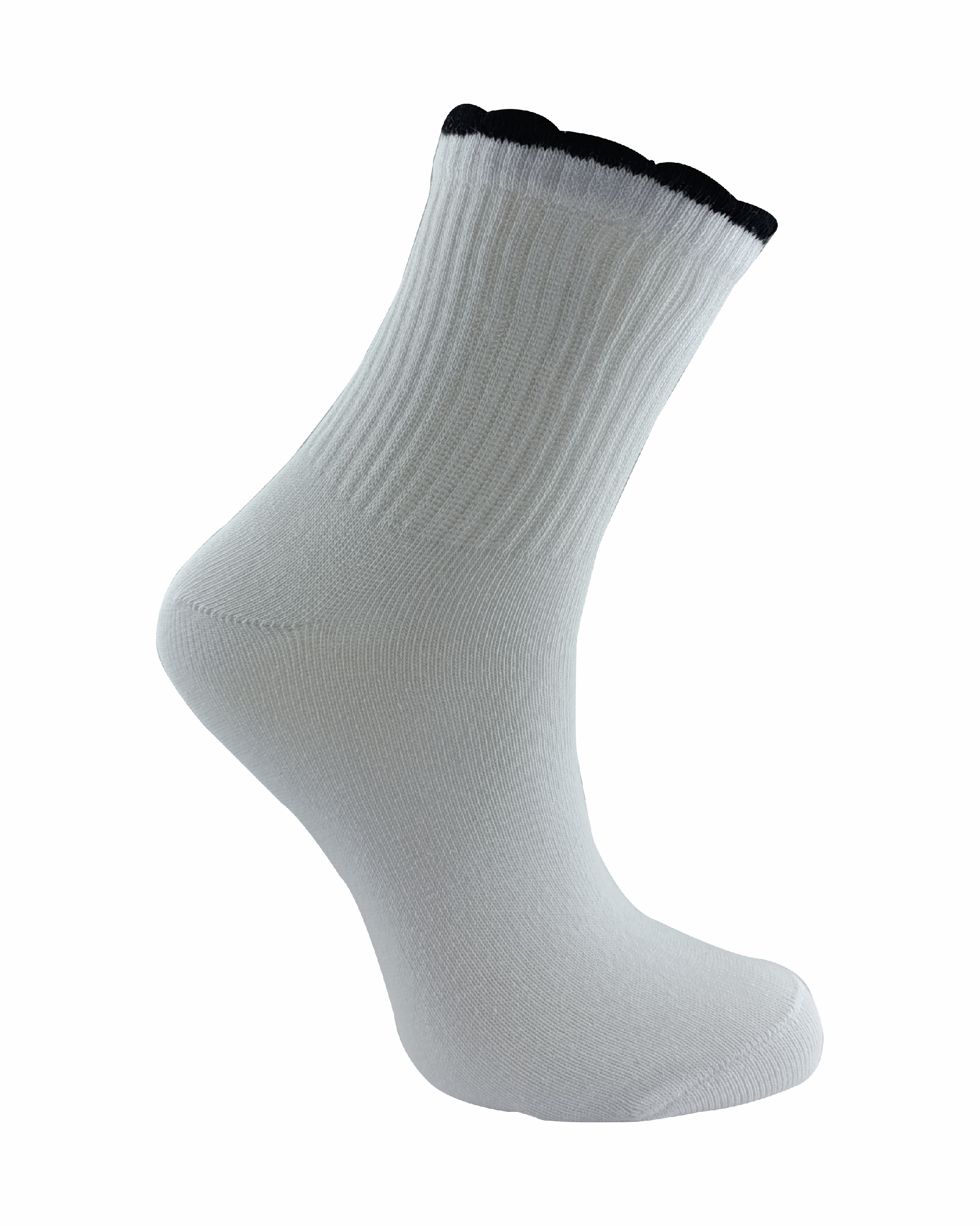 1 Adet Fırfır Desenli Spor ve Antrenman kolej çorap beyaz