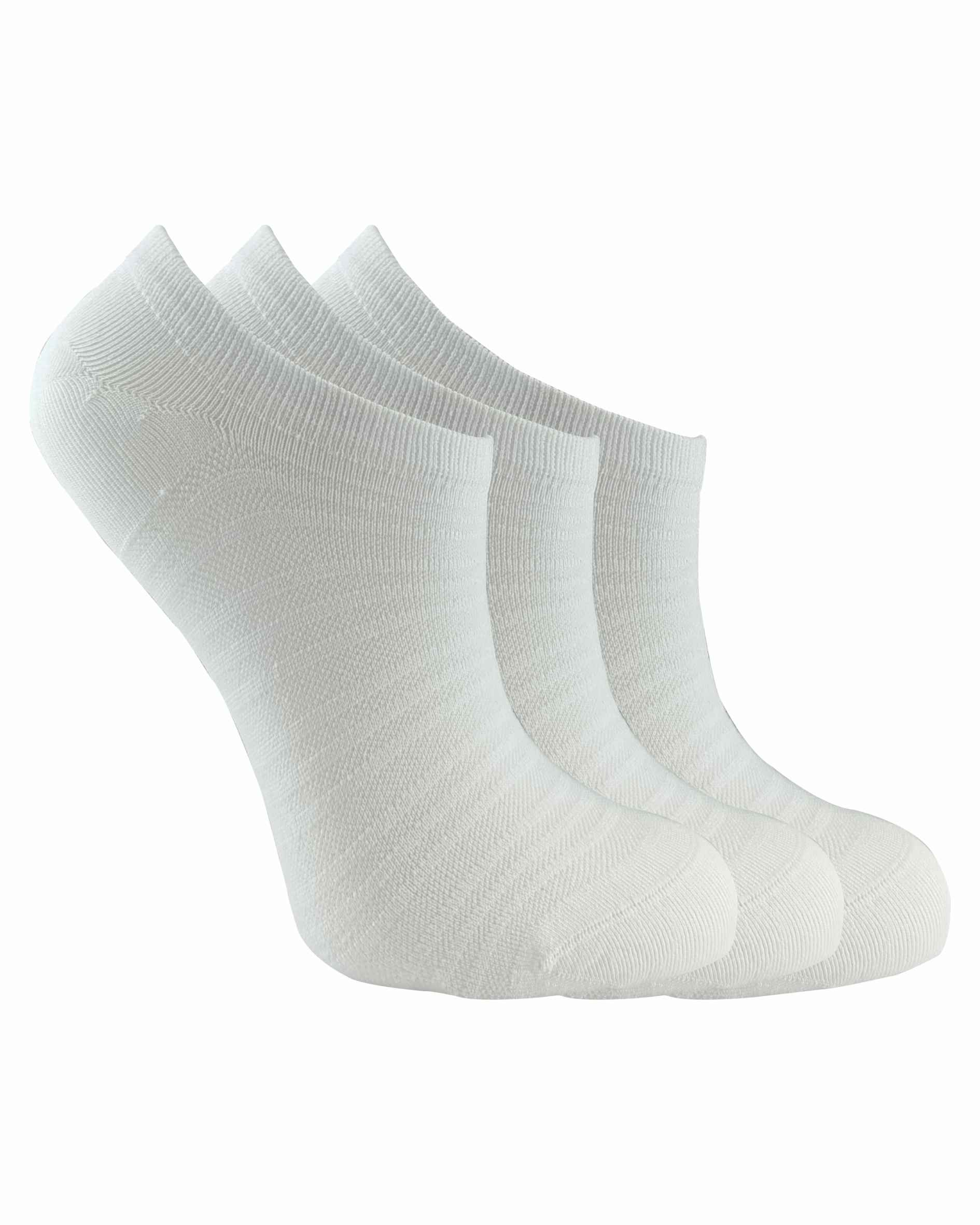 Sneakers 3 Çift Beyaz Kadın Çorap